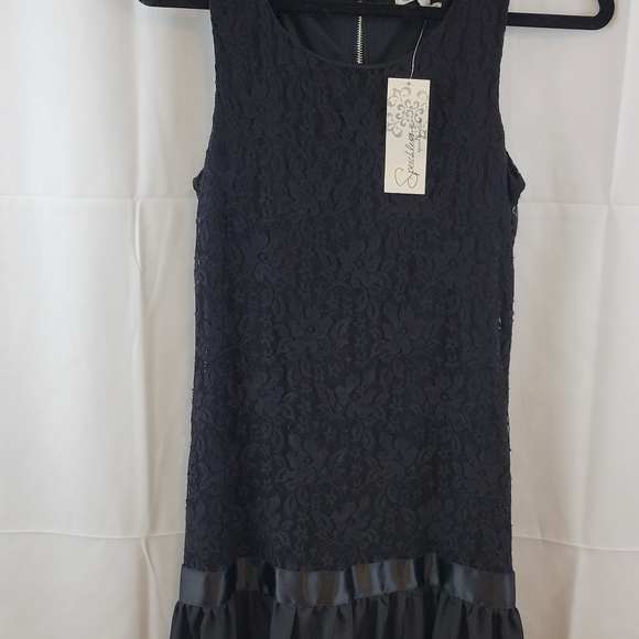 Speechless Junior's Black Lace Sleeveless Dress Size Medium - Picture 1 of 5
